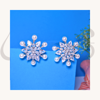 AllThatGlitters Pearl Zircon Stud Earrings for Women 02