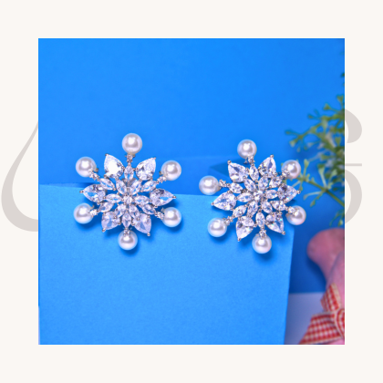 AllThatGlitters Pearl Zircon Stud Earrings for Women 02