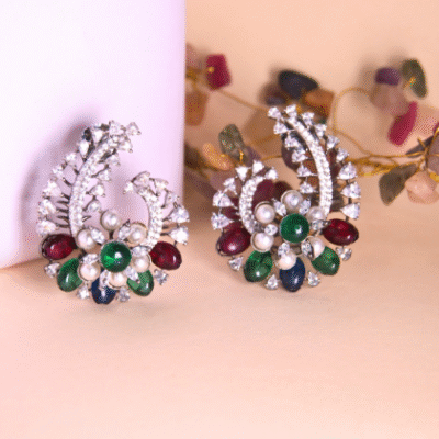 Elegant Crystal Studded Earrings