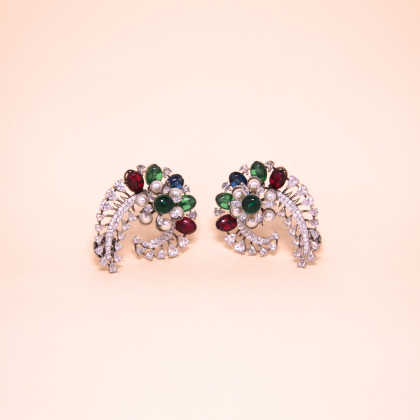 Elegant Crystal Studded Earrings