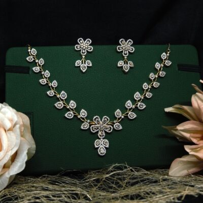 Ahana Moissanite Premium Necklace Set