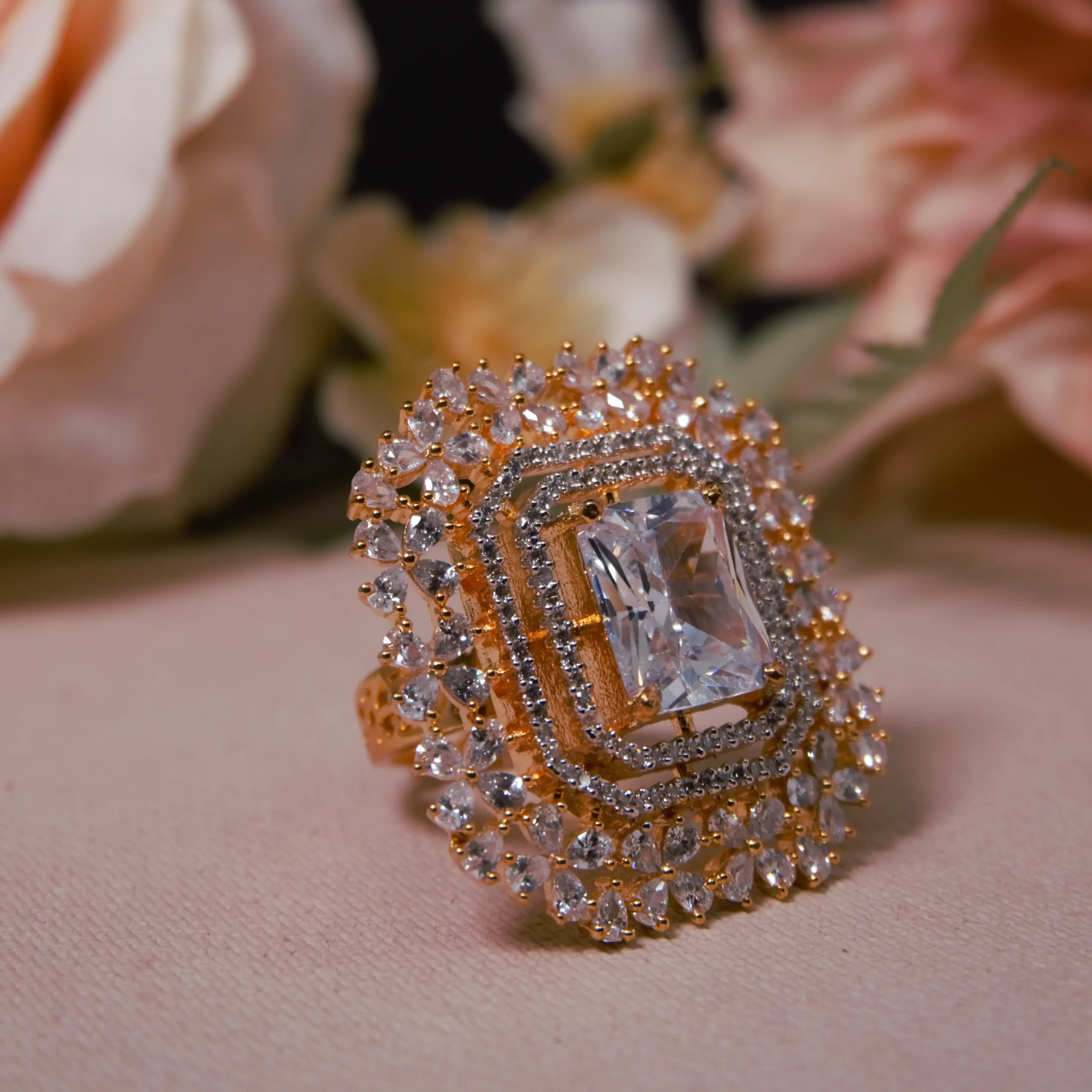 CZ bridal ring
