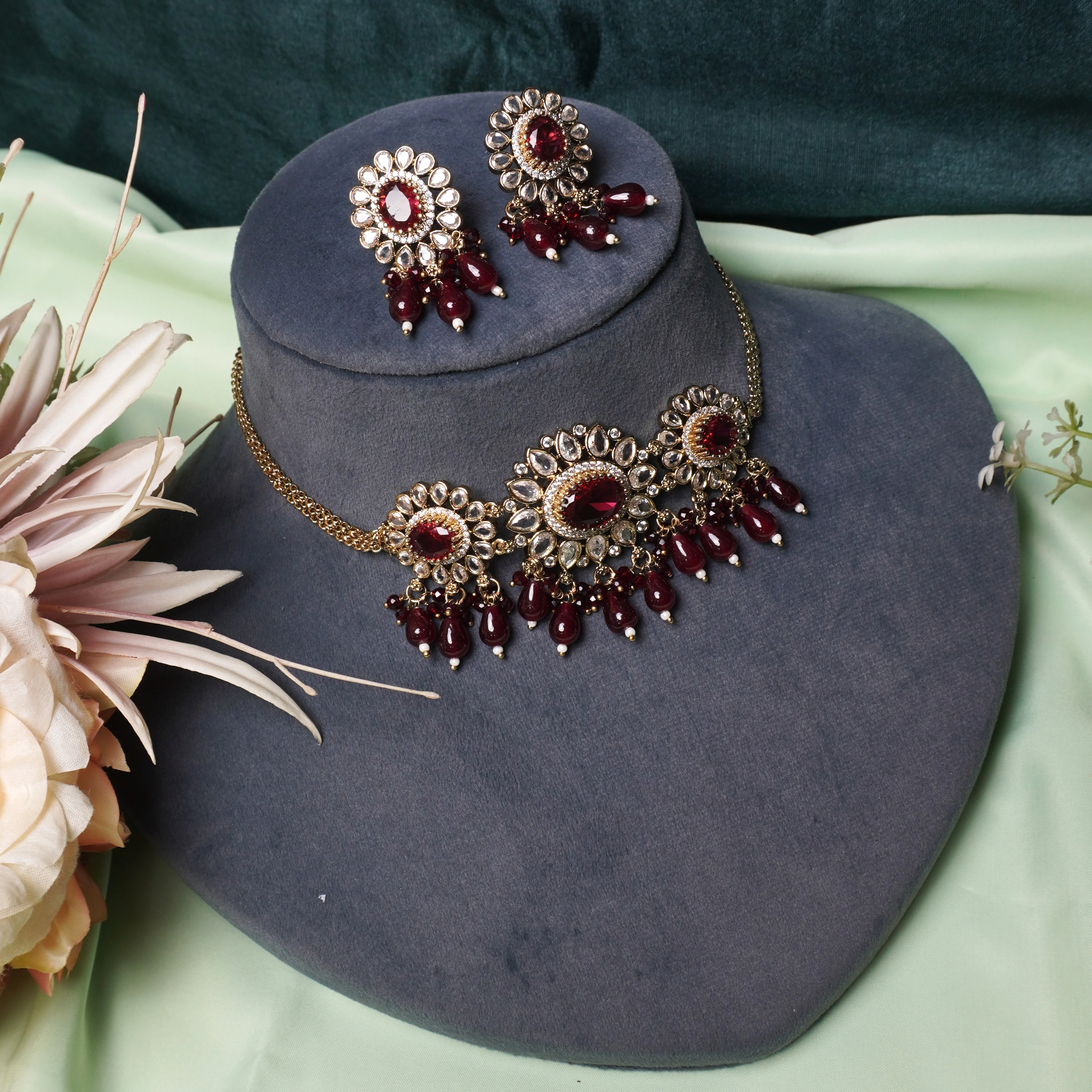 Kundan Choker Necklace Set