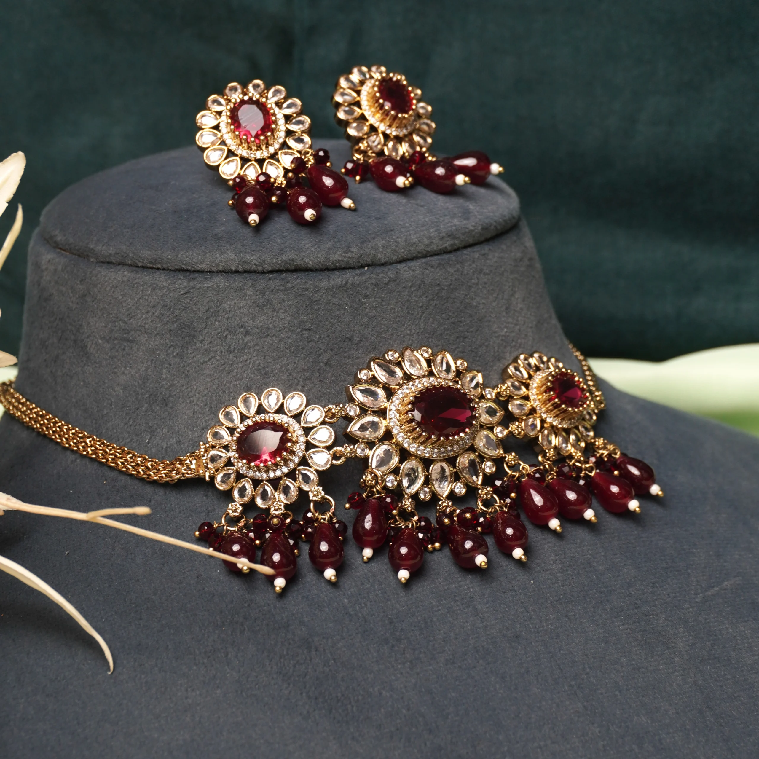 Kundan Choker Necklace Set