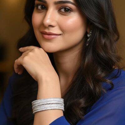 Dazzling CZ Zircon Bangle Set