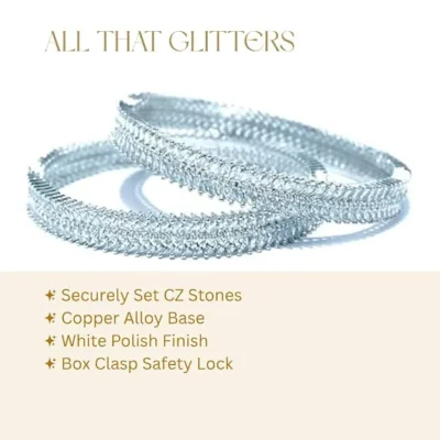 Dazzling CZ Zircon Bangle Set