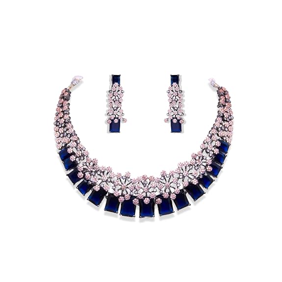 Blue Kundan Necklace Traditional Bridal Jewellery