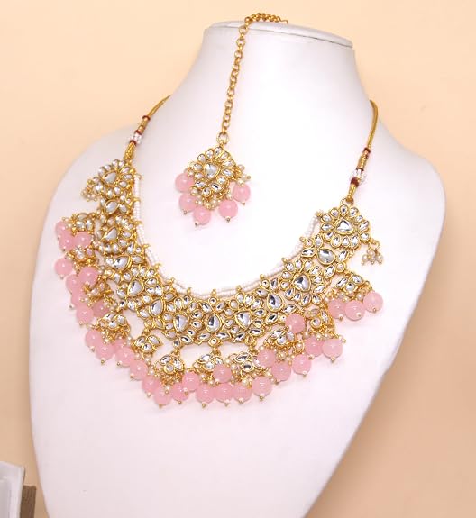 Bridal Kundan-Inspired Choker Necklace - Image 3