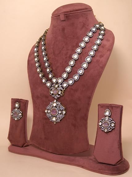 Double-Layer Kundan-Style Necklace | Bridal Wedding Jewellery - Image 3