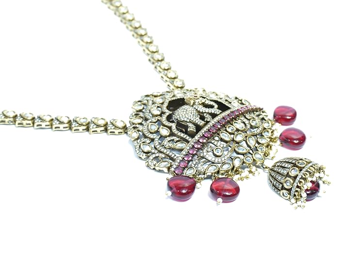 Elephant Kundan Necklace | Traditional Jewellery - Image 2