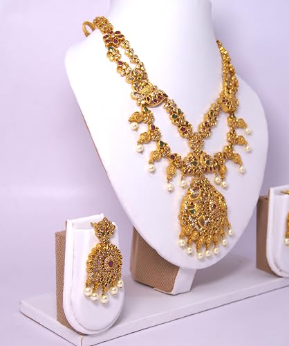 Antique Jadau Kundan Necklace Set - Image 3
