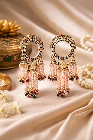 Royal Rajwadi Bangle Set with Heavy Latkan Kada - Image 2