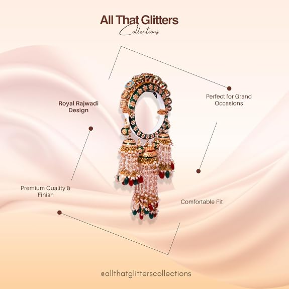 Royal Rajwadi Bangle Set with Heavy Latkan Kada - Image 3