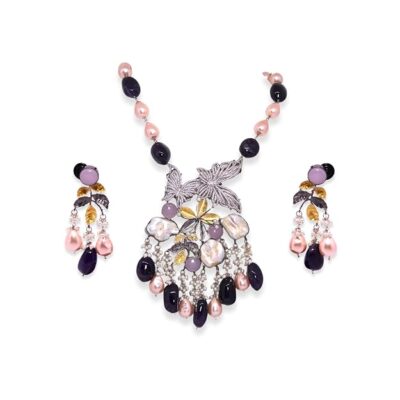Tiani Kundan-Style Necklace Set for Women