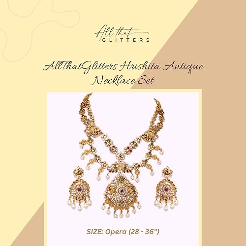 Antique Jadau Kundan Necklace Set - Image 5