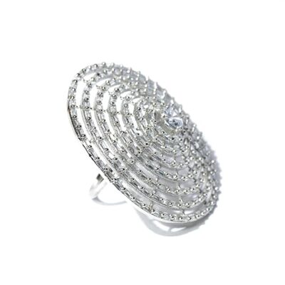 Unique Spiral Designer Zircon Premium Ring