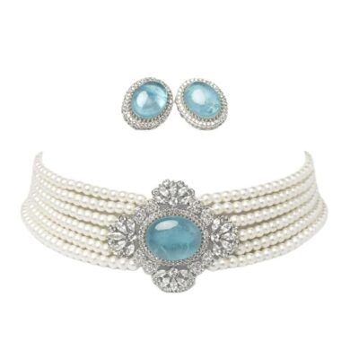 Pearl Choker Necklace Set